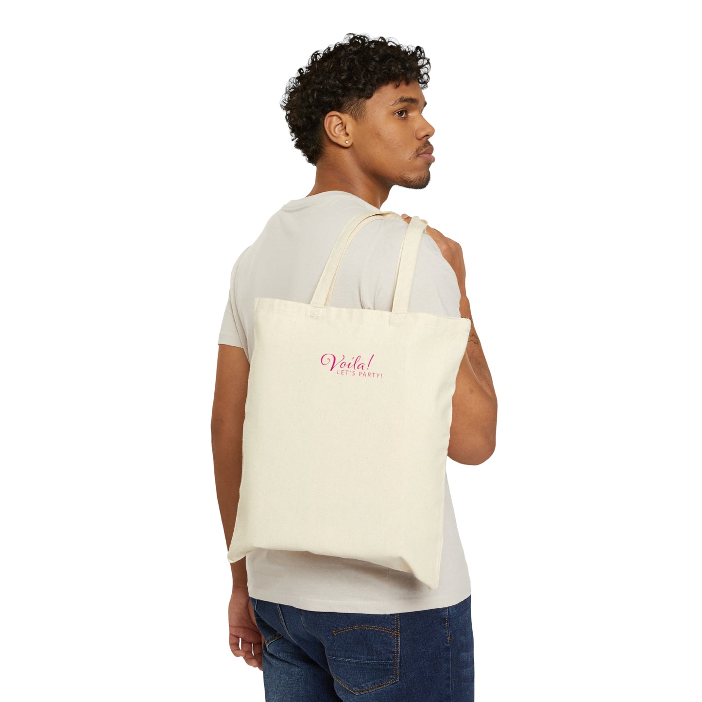 Peace, Love & Party! - Voila! Let's Party! Cotton Canvas Tote Bag