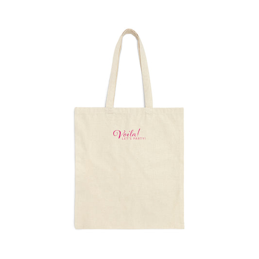 Peace, Love & Party! - Voila! Let's Party! Cotton Canvas Tote Bag