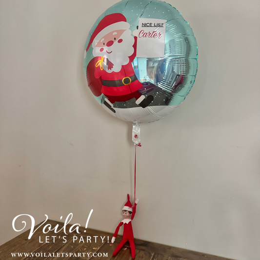 Santa Helium Nice List - Personalization Included